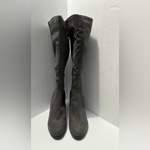 Style & Co Addyy Dress Boots Women's 13mc XWC Grey Round Toe Side Zip Closure - Picture 3 of 8